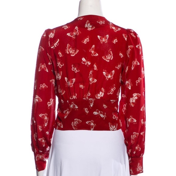 Realisation Par Kaia Top Red Butterfly Size XS - Picture 6 of 12